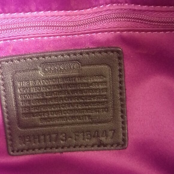 Coach Ashley Black Leather Satchel Bag F15447 - Picture 6 of 9